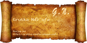 Grutka Násfa névjegykártya